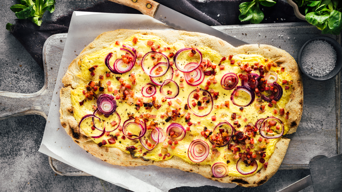 Elsässer Flammkuchen nach Originalrezept