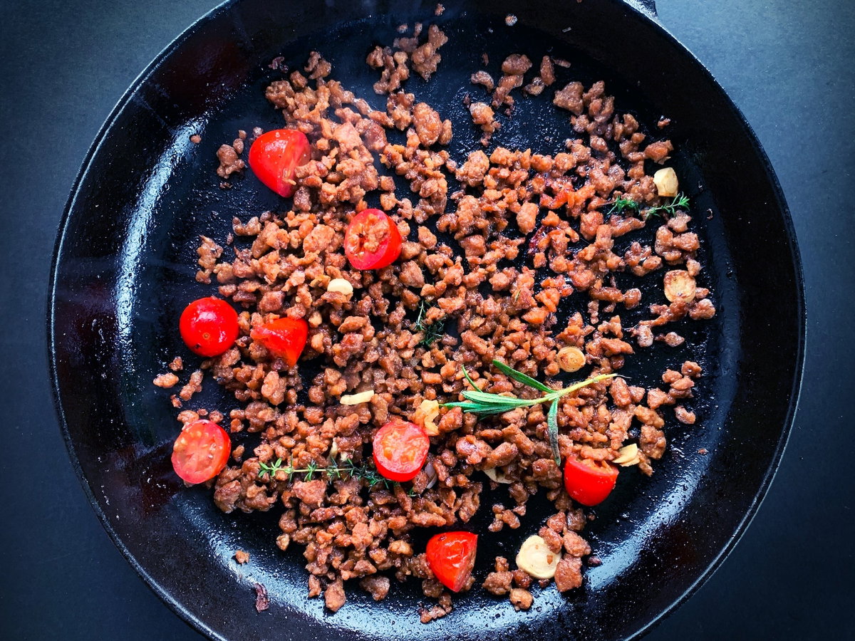 Haferflocken Hackfleisch
