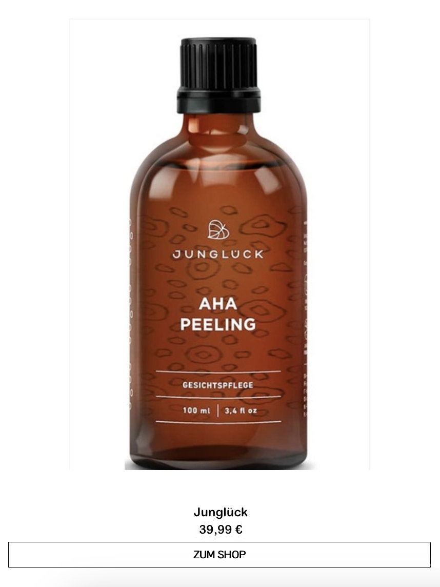 AHA-Peeling von Junglück