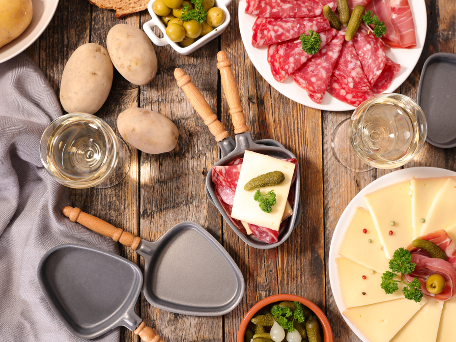 Vorbereitetes Raclette