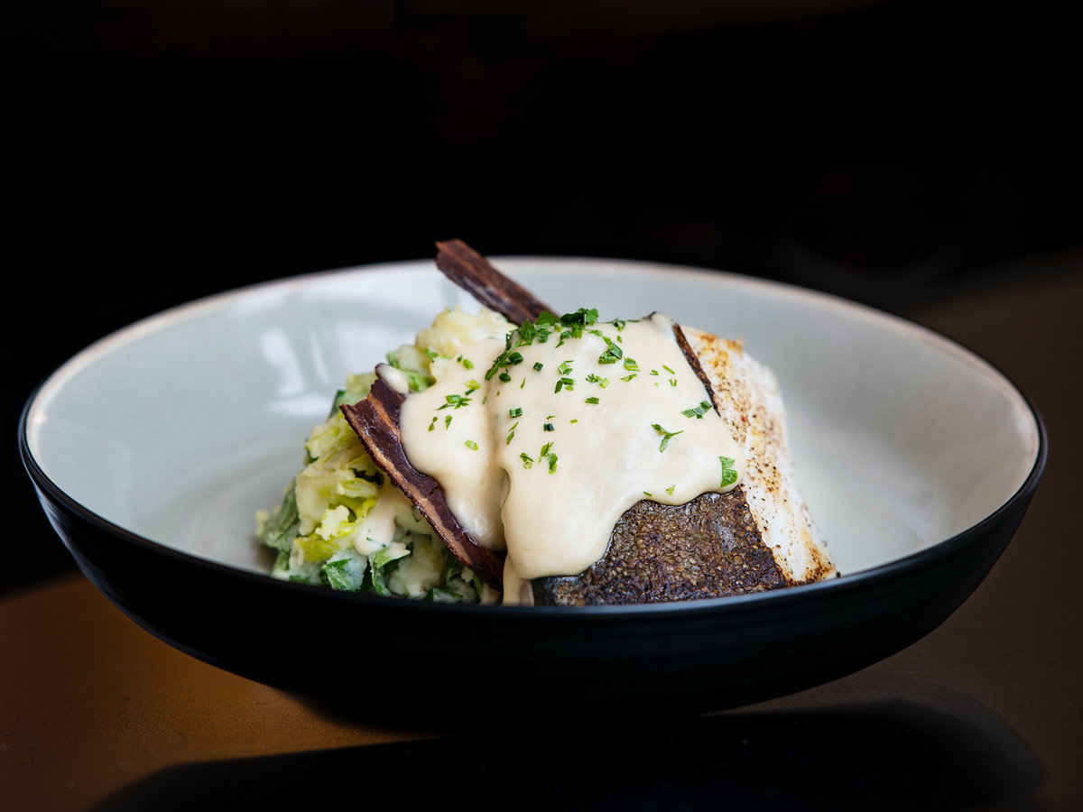 Schellfisch mit Senfsauce aus "Dinner for One"