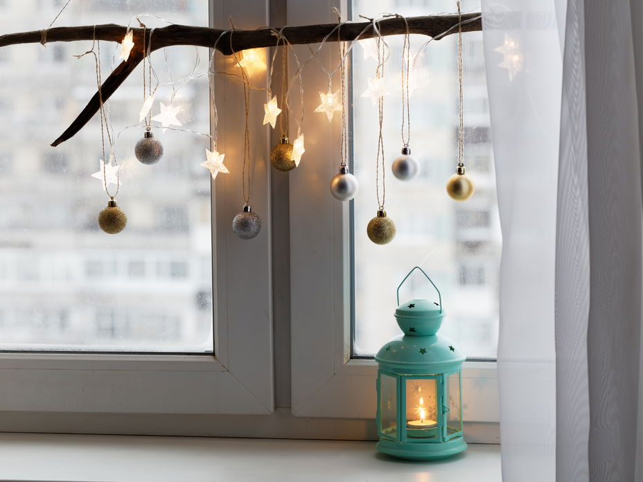 Weihnachtliche Fensterdekoration