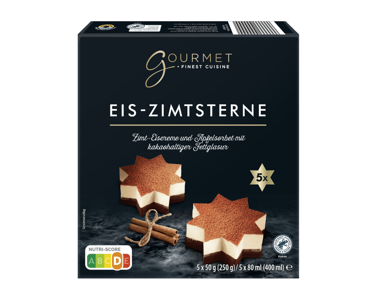 Zimtsterne-Eis von Aldi