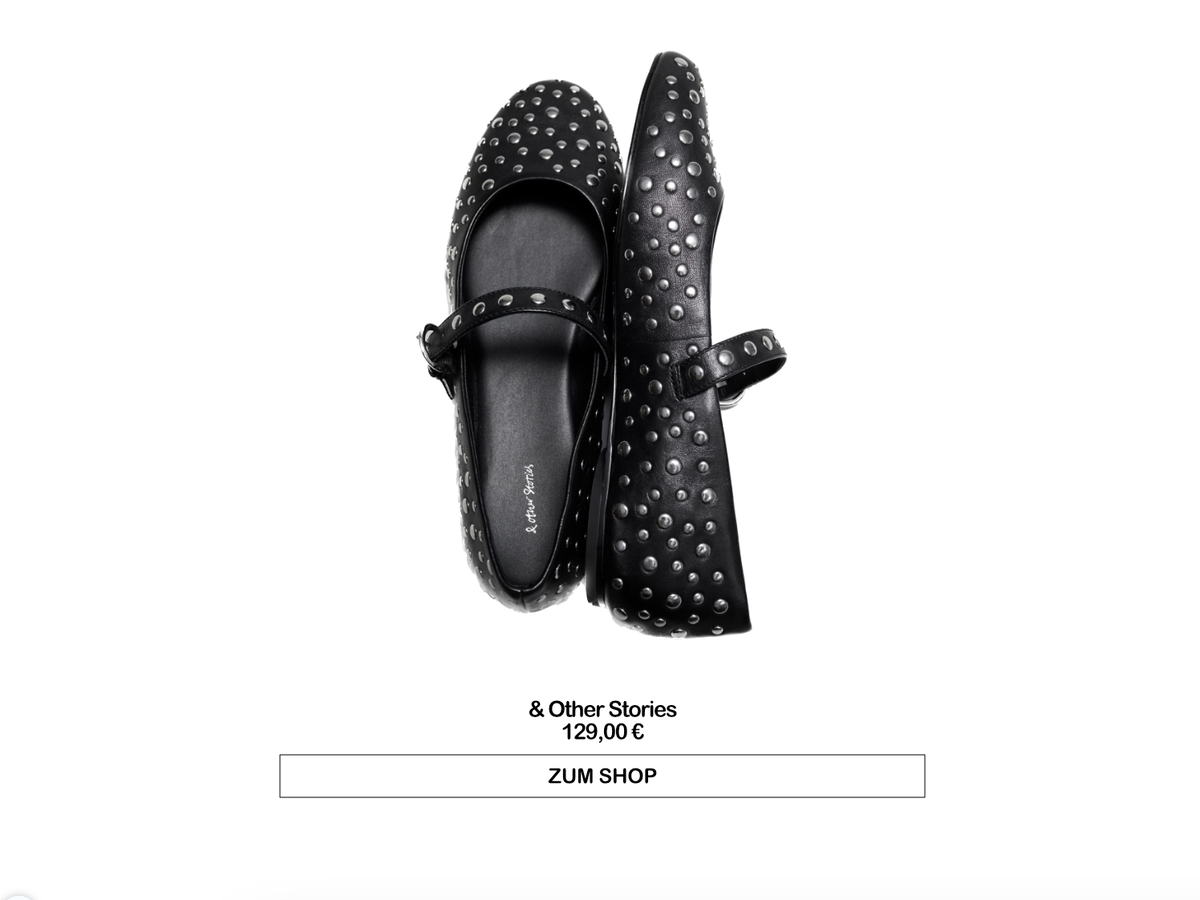 Ballerinas mit Nieten von H&M