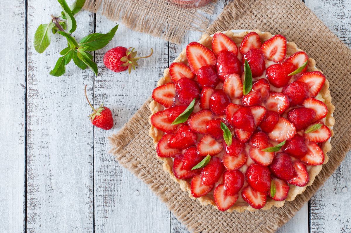 Erdbeerkuchen ohne Zucker