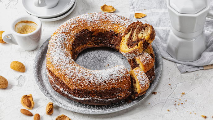 Marmorkuchen kalorienarm: Leckeres Rezept mit Mandeln und Kaffee