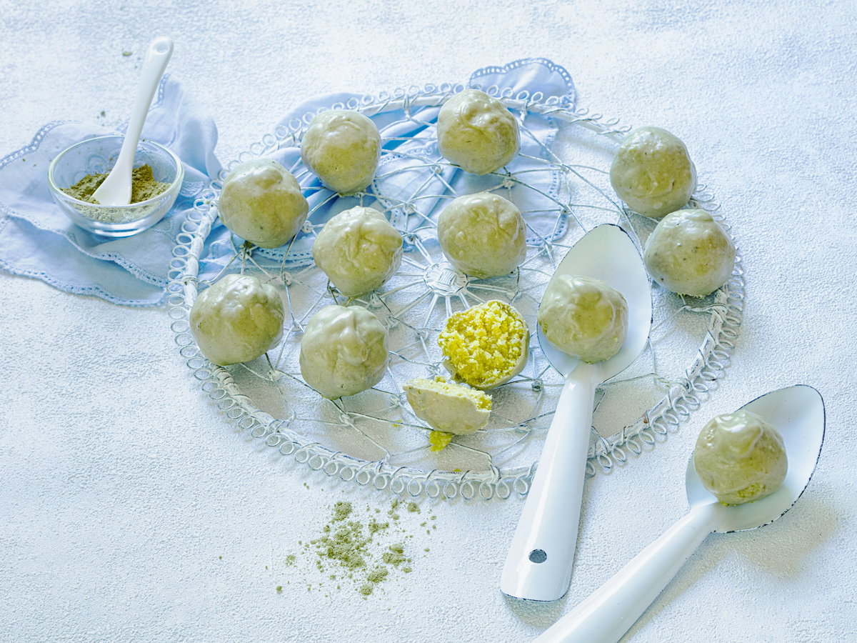 Gewürzbällchen mit Matcha
