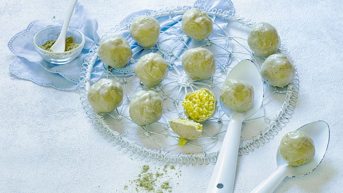 Rezept für Gewürzbällchen mit Matcha