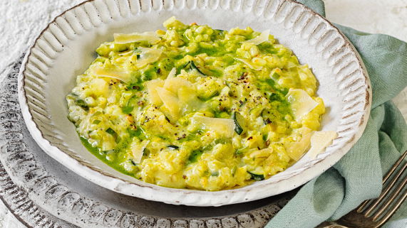 Rezept für grünes Gemüse-Risotto