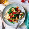Rezept für einfache Pesto-Hähnchen-Pasta