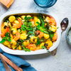 Unser Gnocchi-Auflauf mit Spinat und Garnelen steht in nur 35 Minuten auf dem Tisch