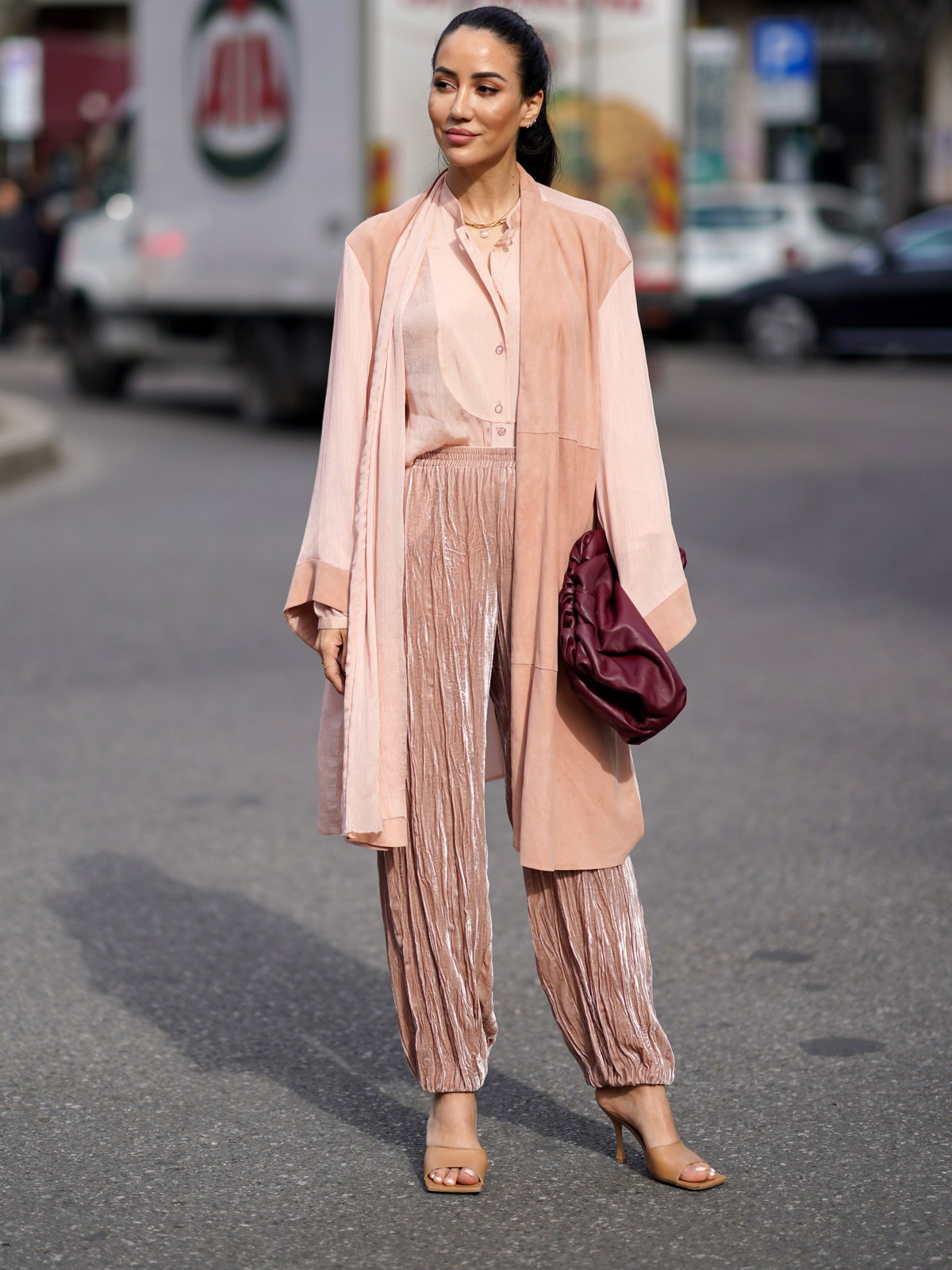 Tamara Kalinic während der Fashion Week in Mailand.