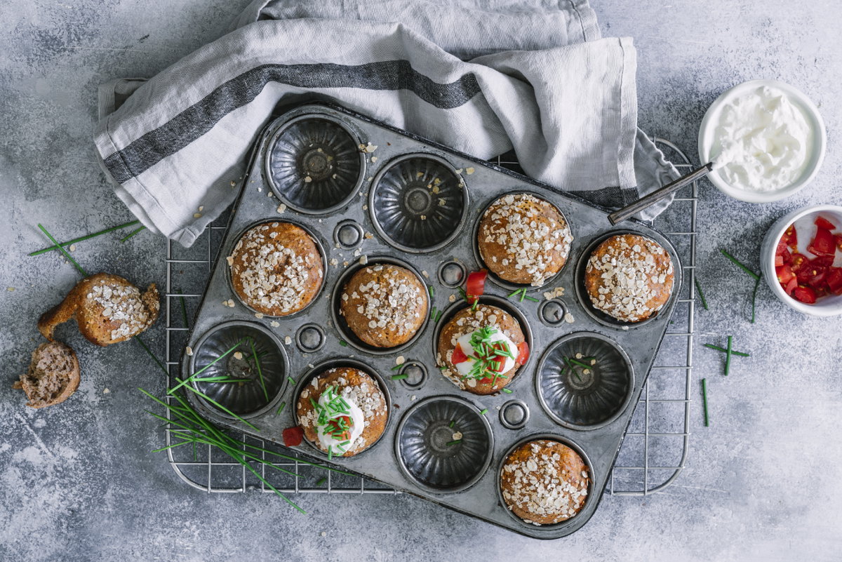 Vollkorn Muffins mit Skyr