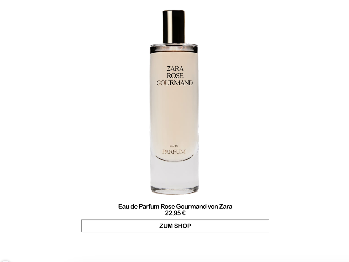 Eau de Parfum Rose Gourmand von Zara