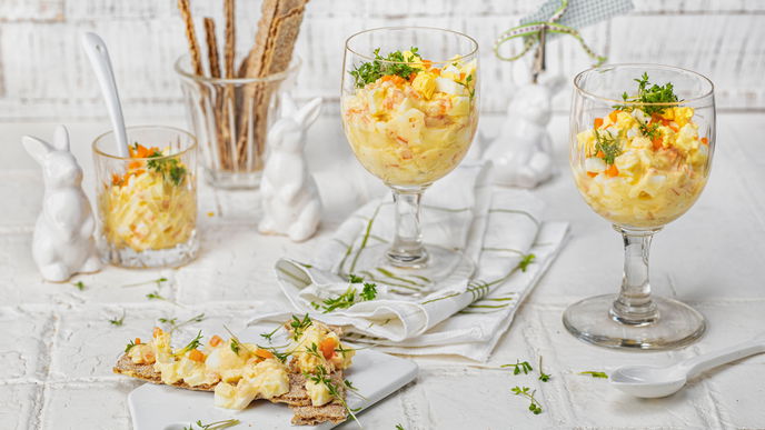Eiersalat mit Möhren, Kurkuma und Kresse - so haben Sie den Klassiker noch nie gegessen