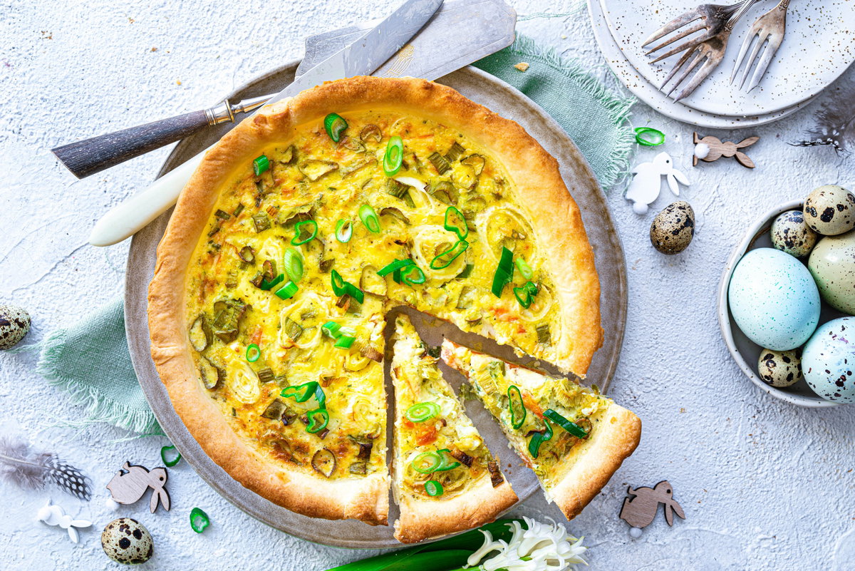 Möhren-Frühlingszwiebel-Quiche