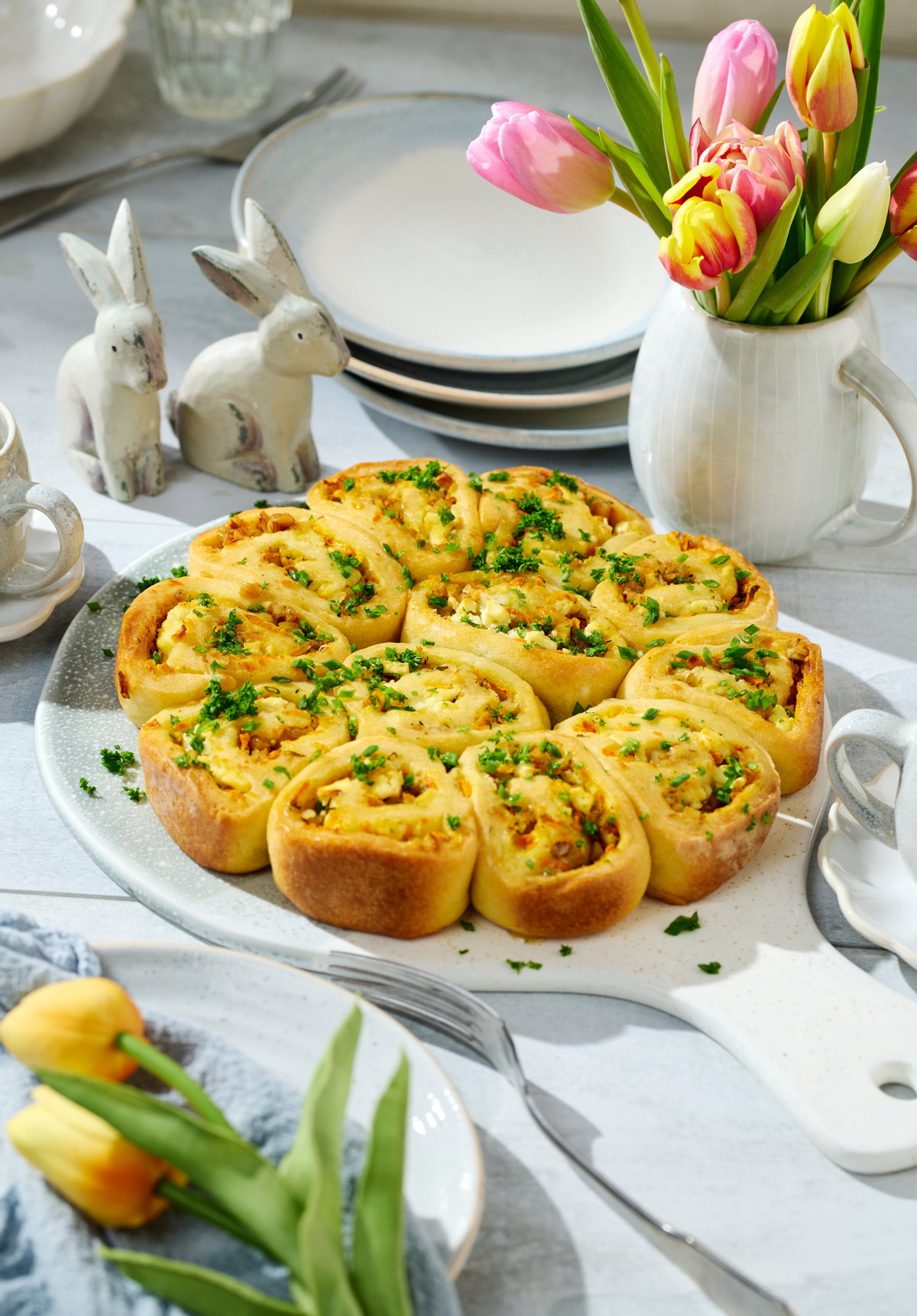 Gefüllte Quarkbrotschnecken