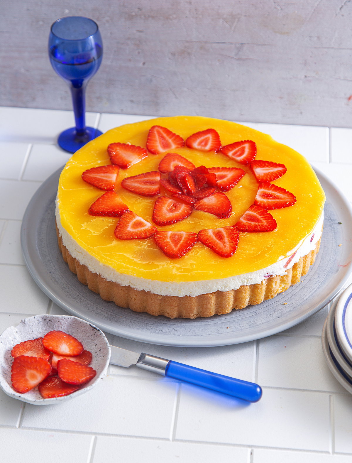 Erdbeertorte mit Maracuja