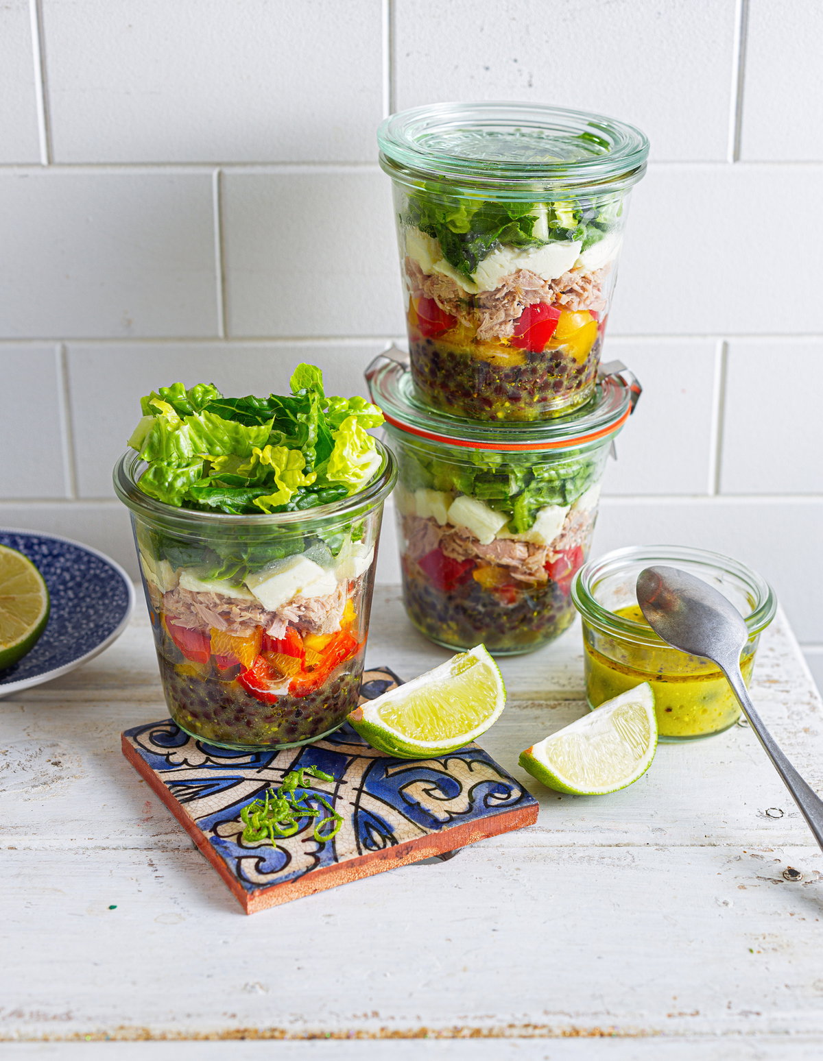 Thunfisch-Linsen-Salat im Glas