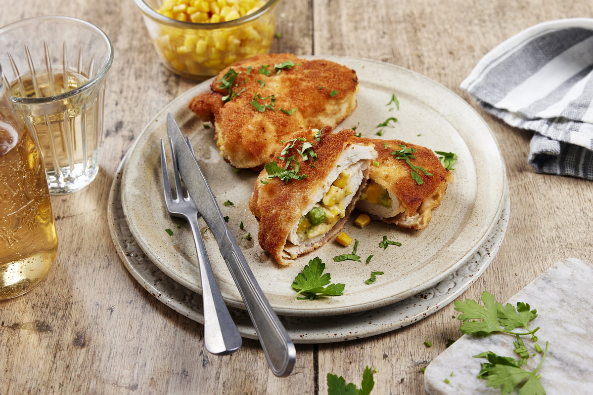 Gefüllte Hähnchenschnitzel