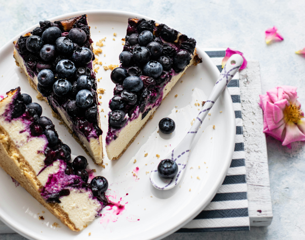 Käsekuchen mit Blaubeeren