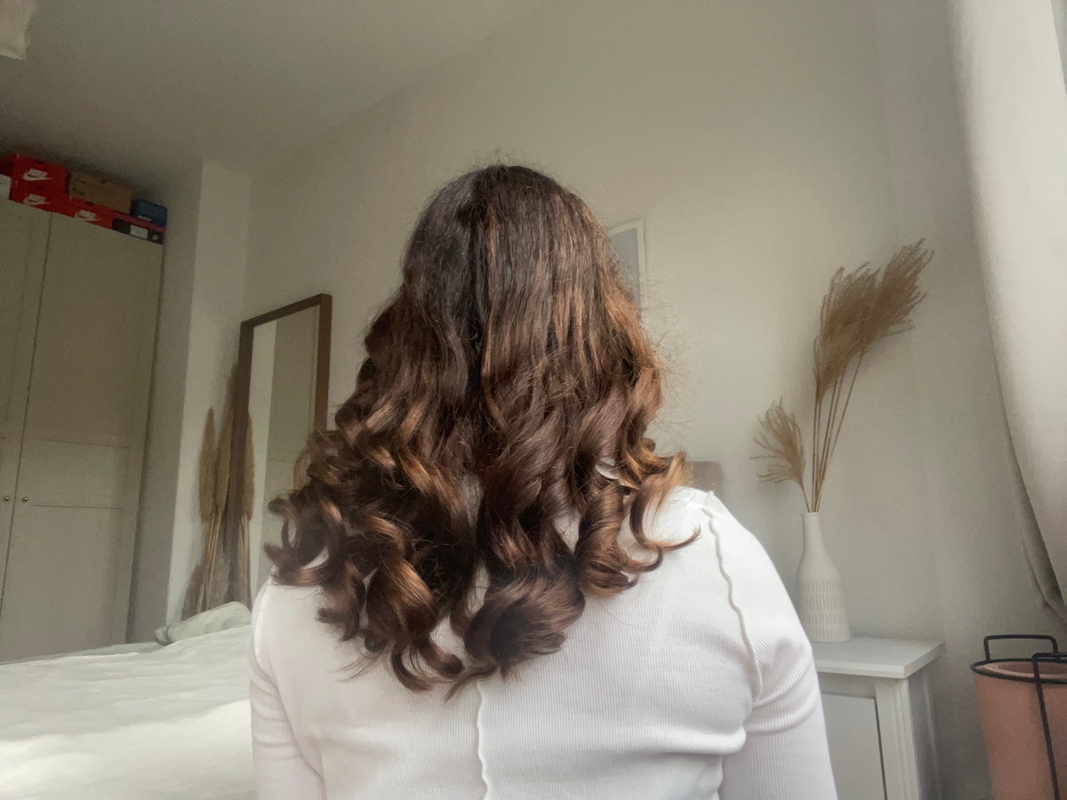 Ergebnis der Locken über Nacht