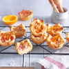 Rezept für Rhabarber-Blätterteig-Törtchen mit Orange