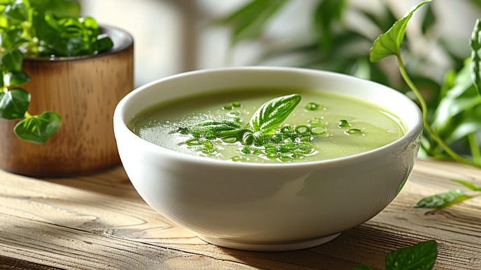 Gesundes Rezept für frische Sauerampfer-Suppe