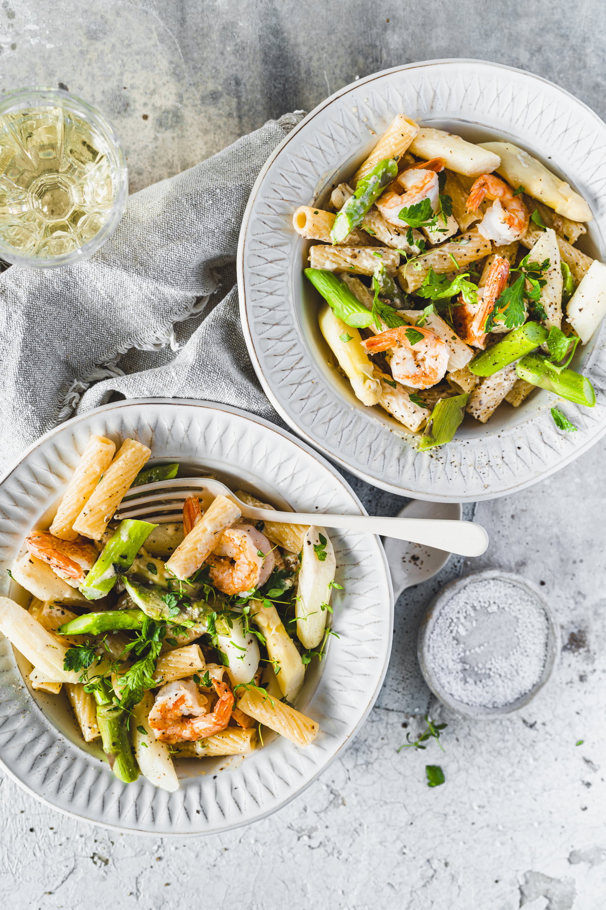 Spargel-Garnelen-Pasta