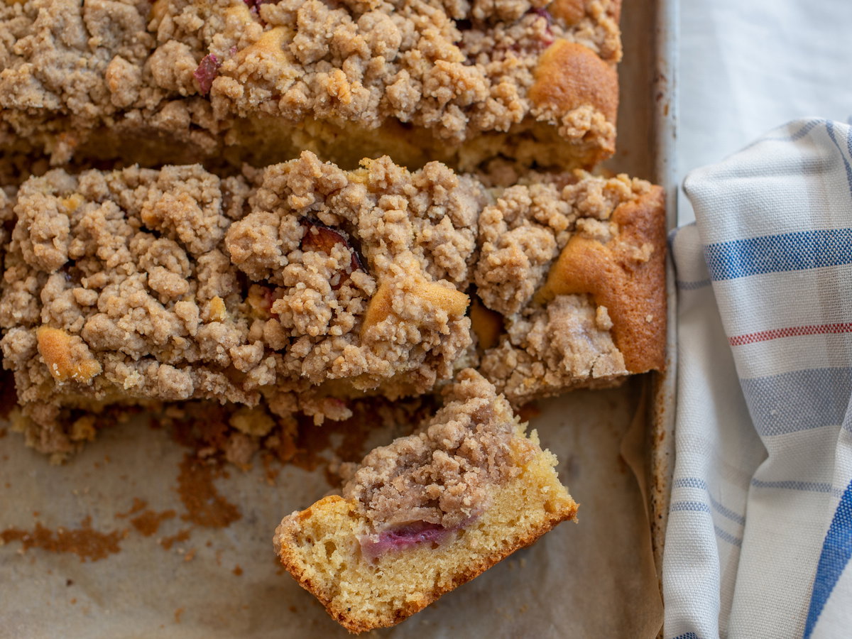 Kuchen mit Streuseln drauf