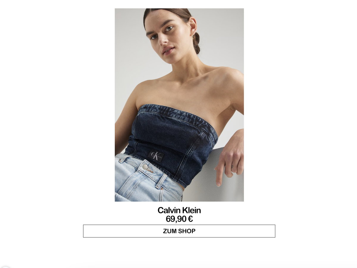Calvin Klein schulterfreies Top