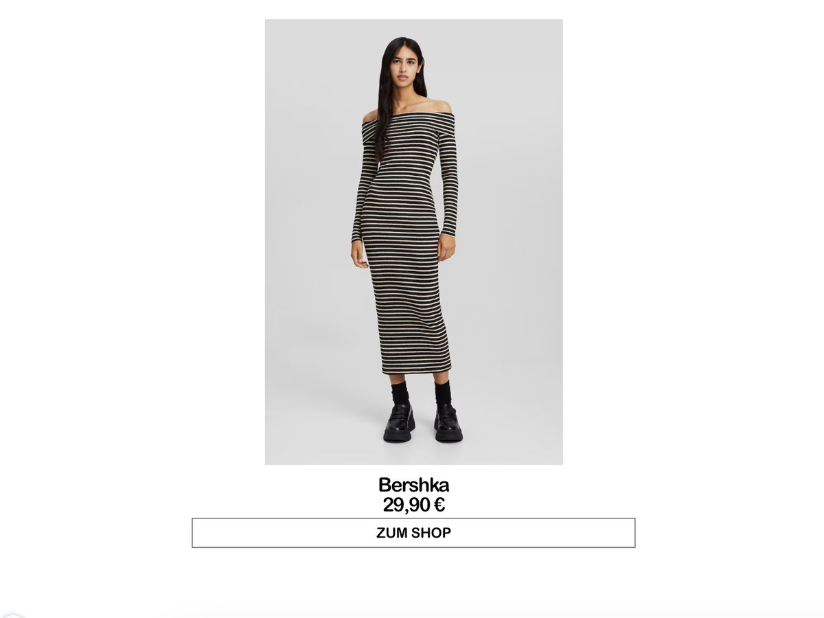 Schulterfreies Kleid von Bershka