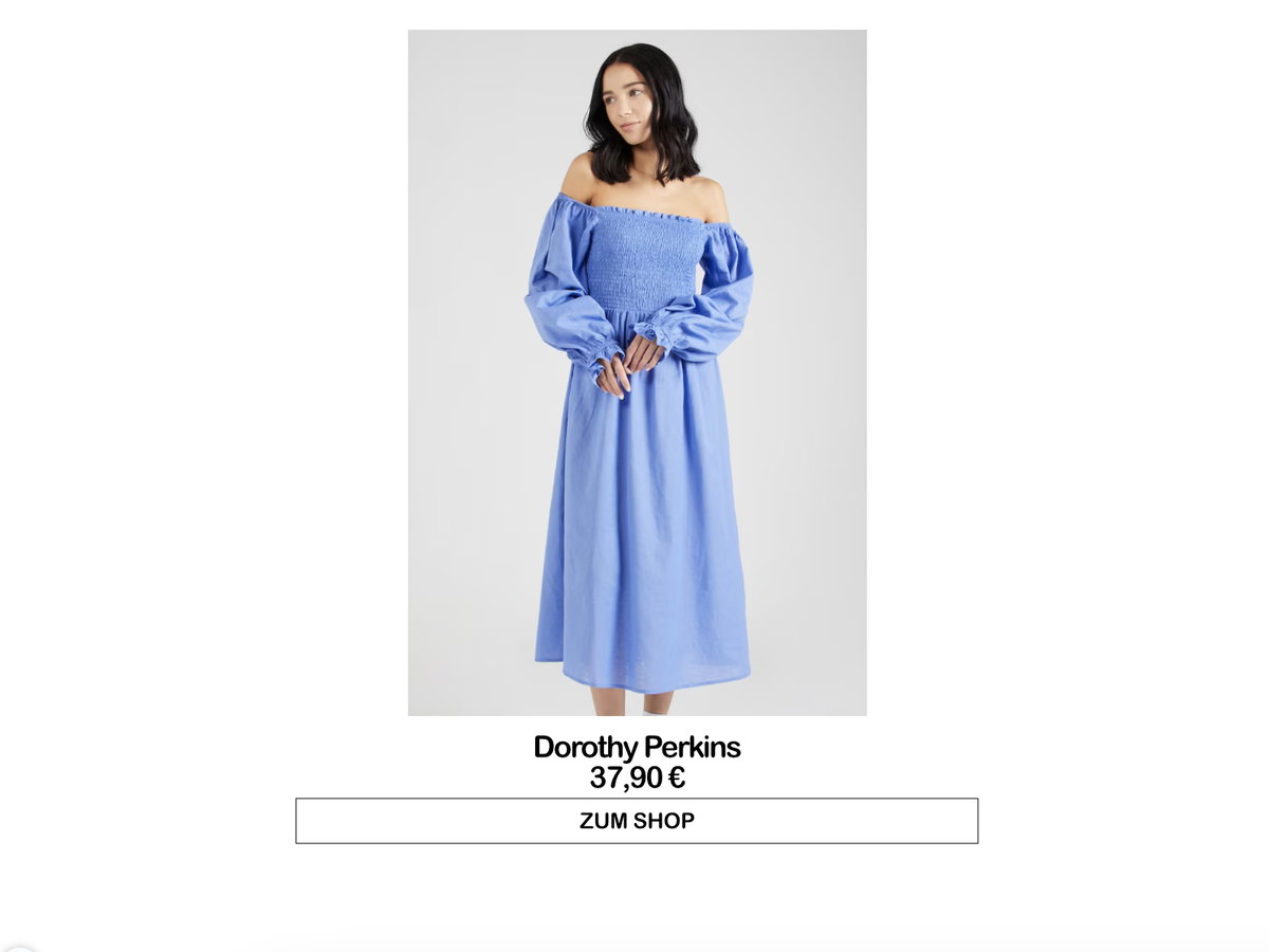 Schulterfreies Kleid von Dorothy Perkins