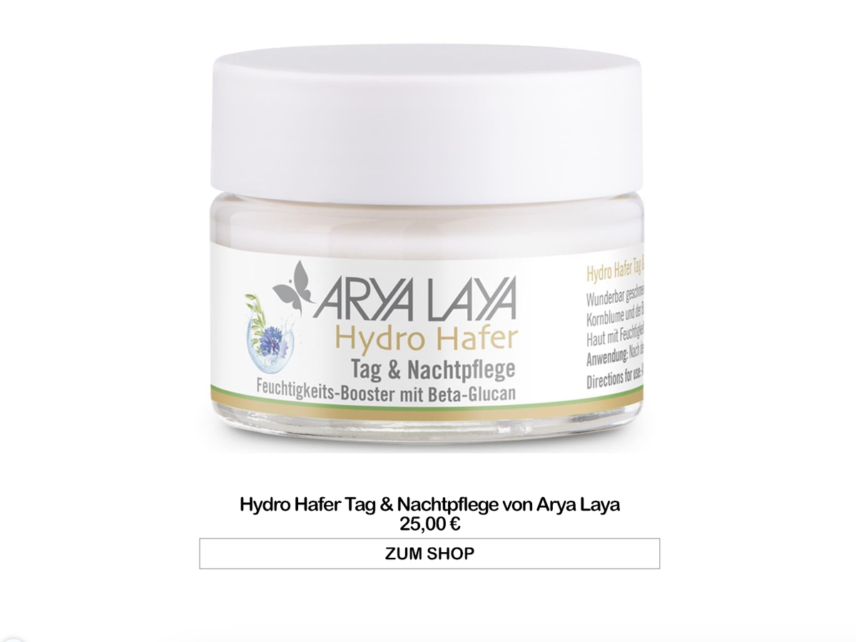 Arya Laya Hydro Hafer Tag & Nachtpflege