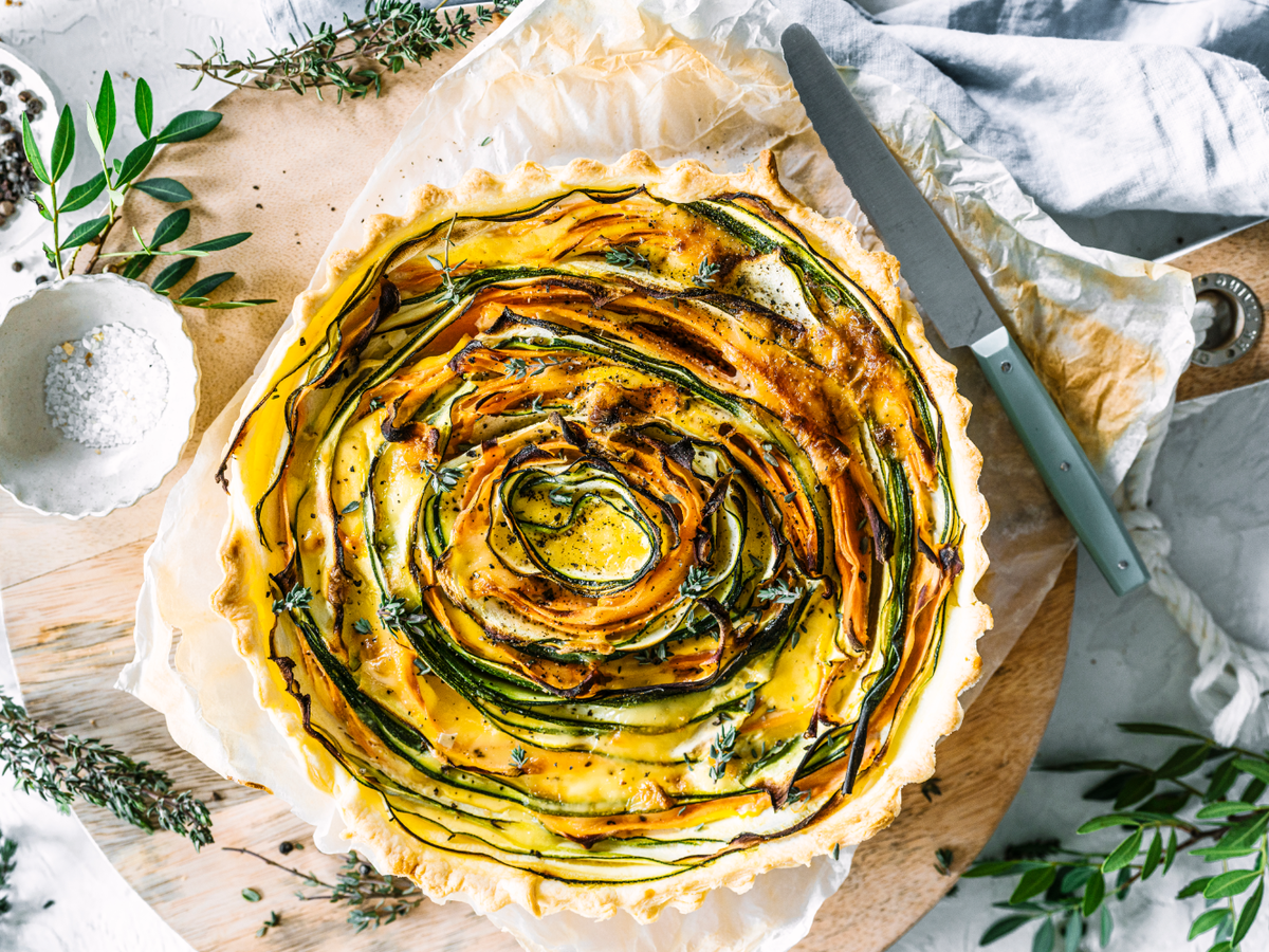 Bunte Gemüsetarte mit Blätterteig