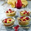 Rezept für Ricotta-Auflauf mit Mango und Himbeeren 