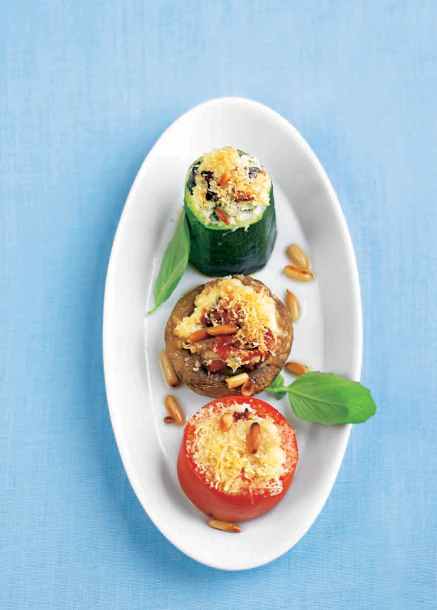 Gratiniertes Gemüse mit Ricotta-Füllung