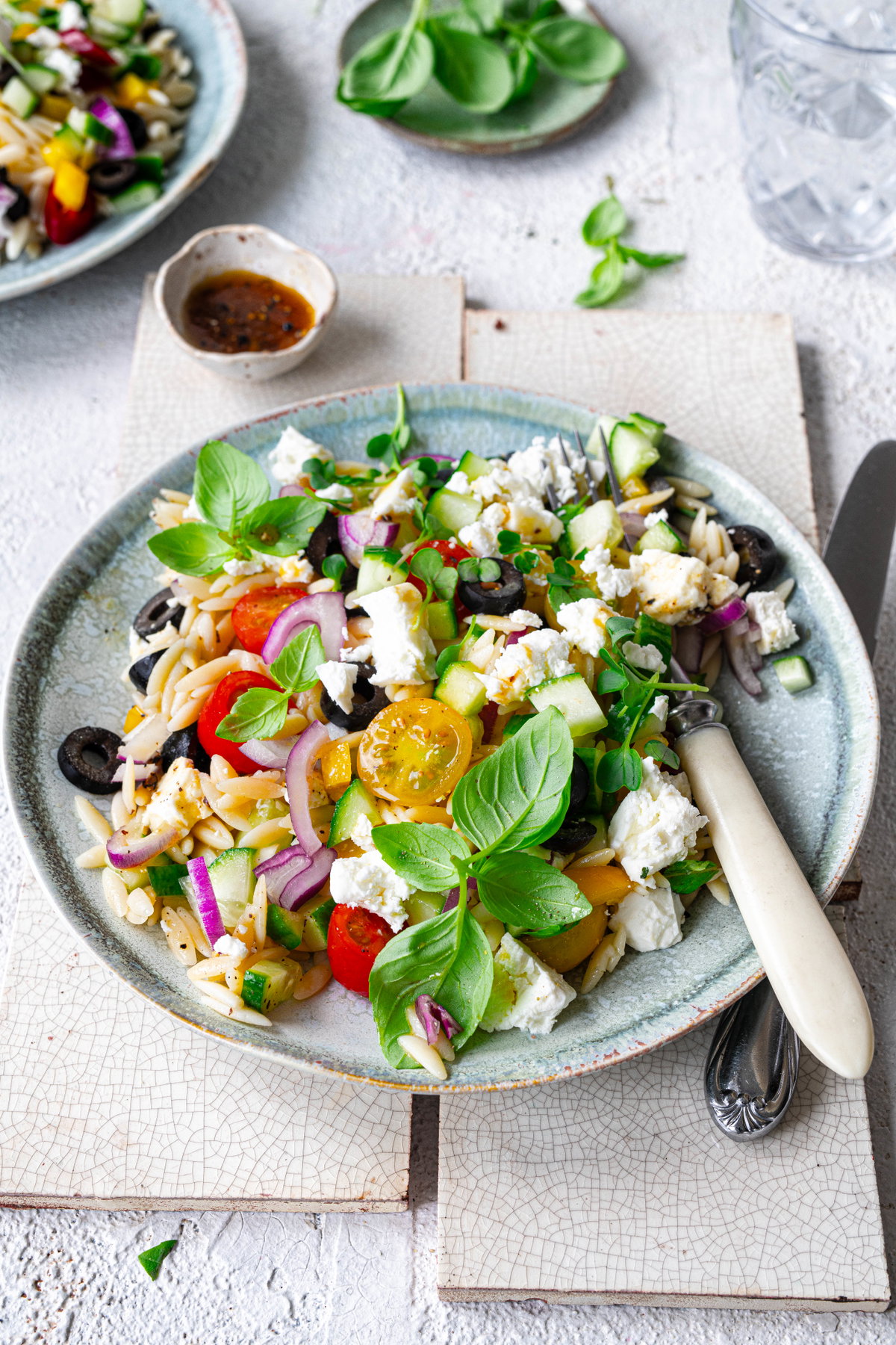 Griechischer Nudelsalat