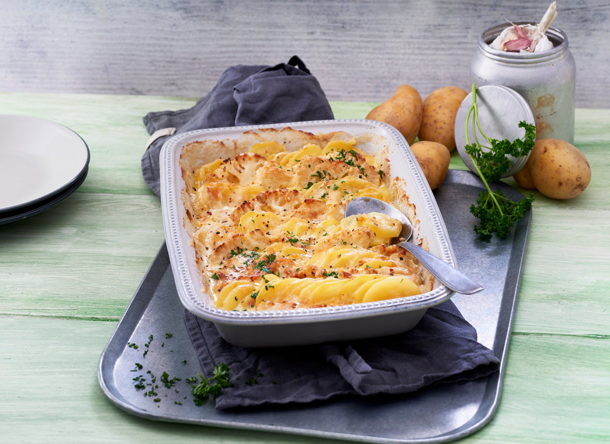 Kartoffel-Blumenkohl-Gratin