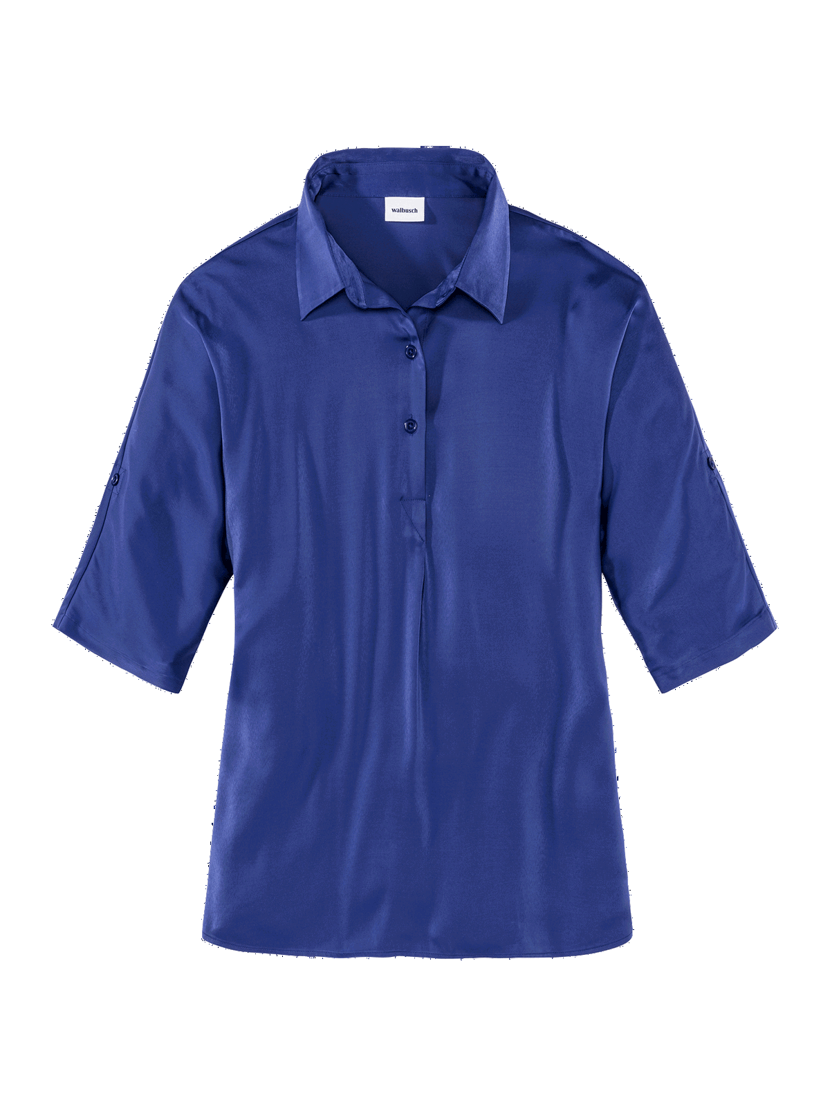 Kimono-Bluse aus Viskosegemisch in Lapisblau Walbusch