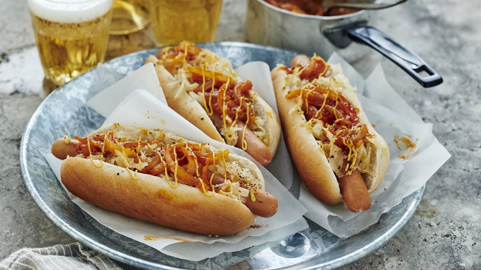 Rezept für New York Hot Dog mit Sauerkraut