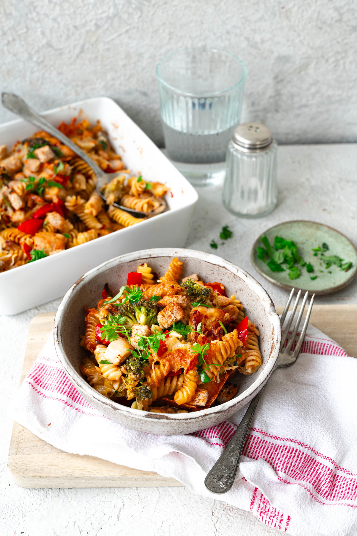Nudelgratin mit Hähnchen