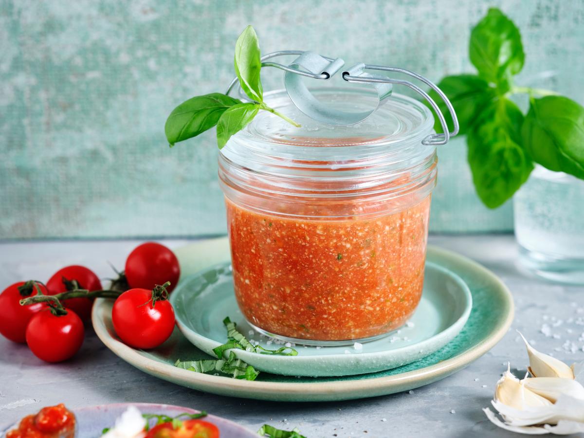Selbst gemachtes Pesto alla trapanese