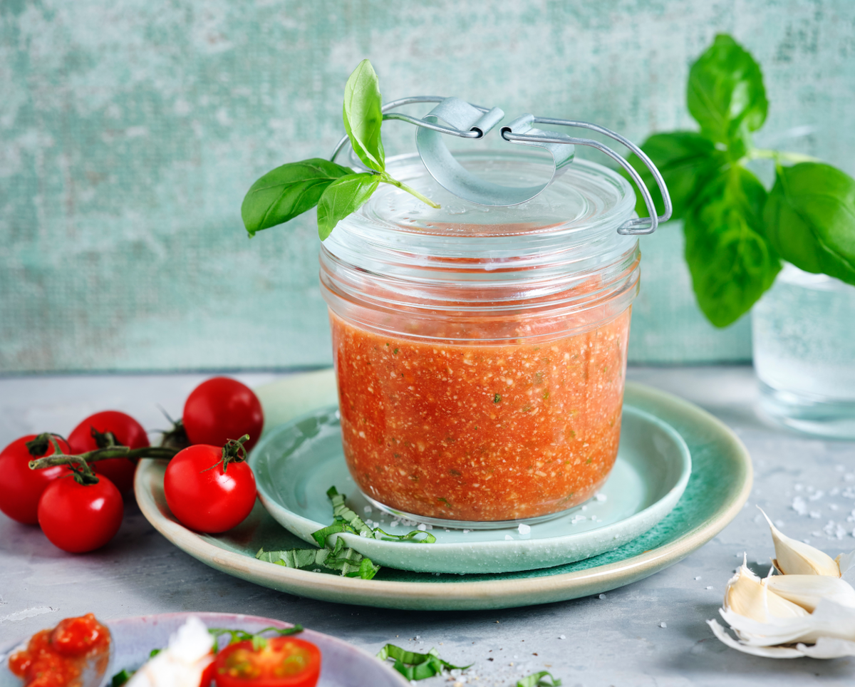 Selbst gemachtes Pesto alla trapanese