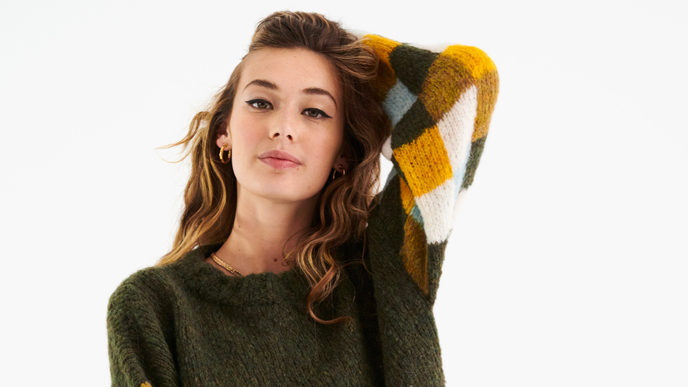 Auch für Anfänger geeignet: Strickanleitung für einen einfachen Karo-Pullover von Lana Grossa