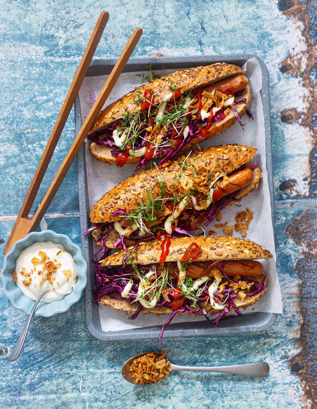 Veganer Hot Dog