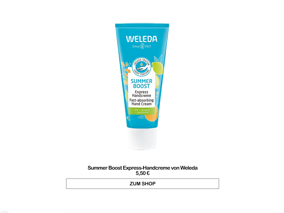 Beste Handcreme von Rossmann - Summer Boost Handcreme von Weleda