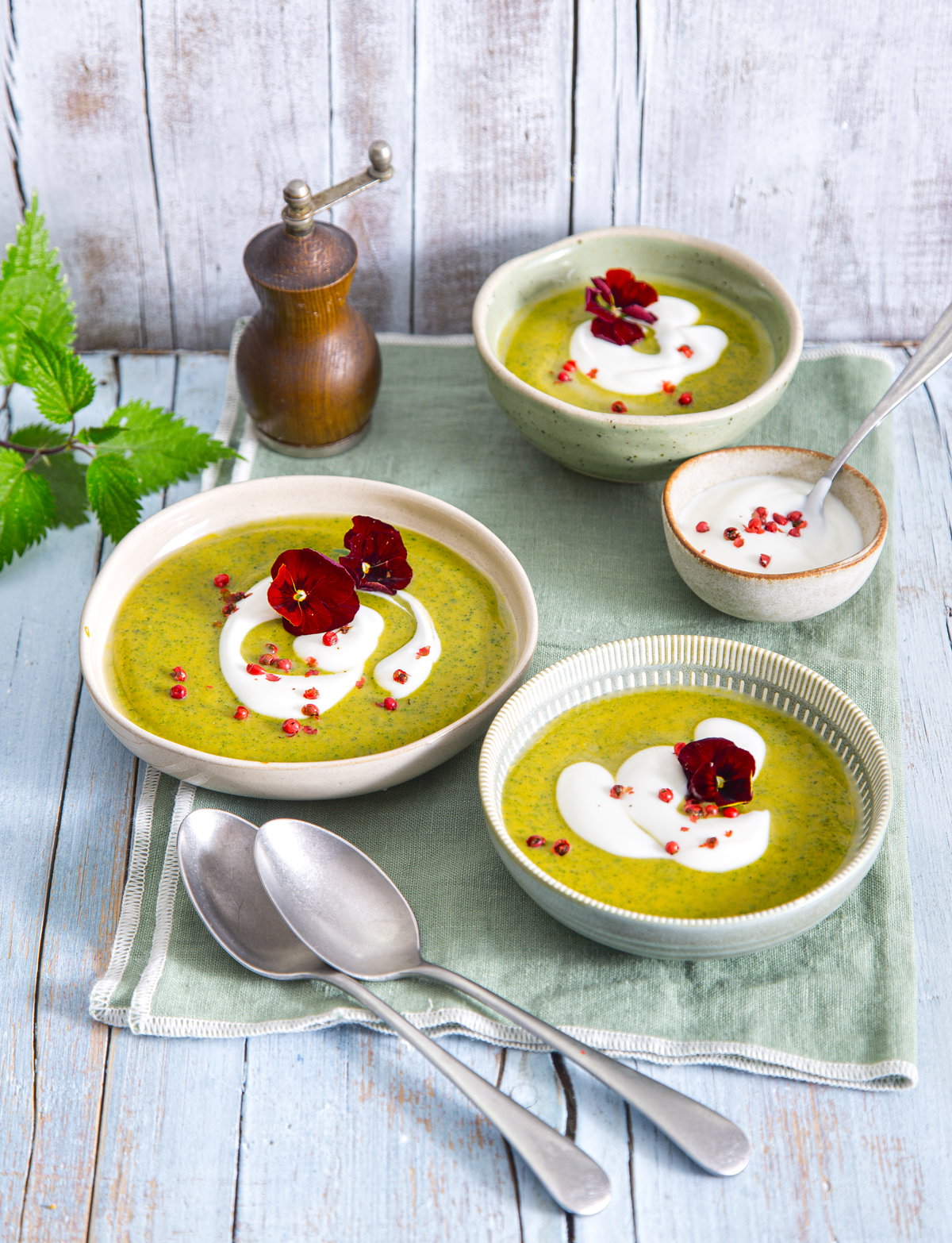 Brennnessel-Süßkartoffel-Suppe