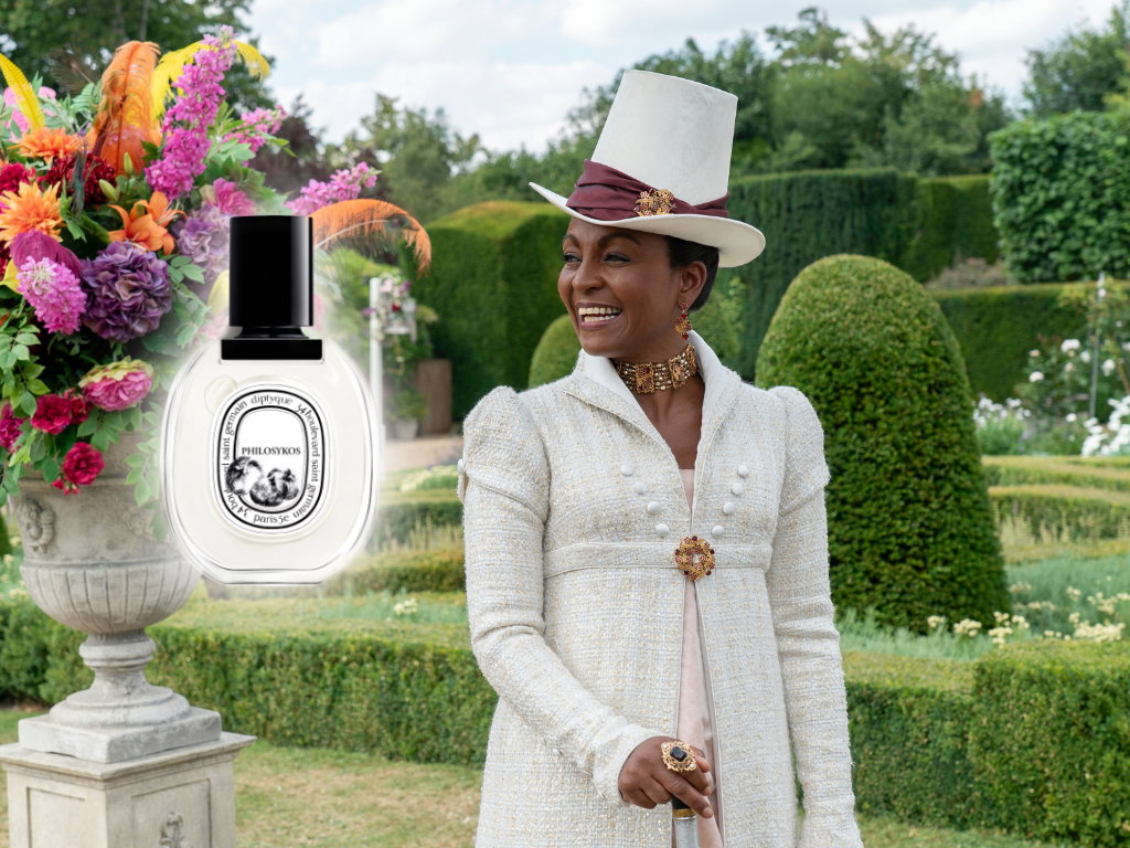 Lady Danbury aus Bridgerton mit dem Diptyque Parfum