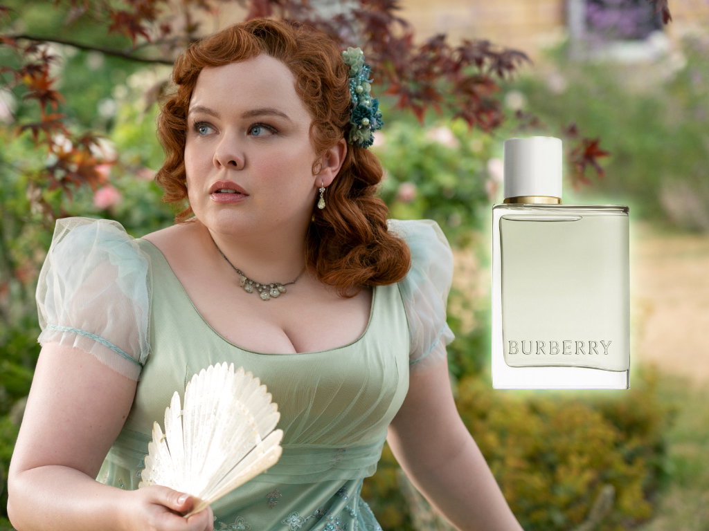 Penelope aus Bridgerton mit dem Burberry Parfum Her